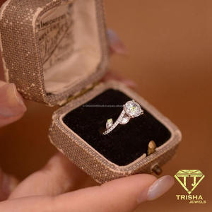 Bague de fiançailles classique en diamant de laboratoire taille ronde VVS, argent sterling 925, bijoux de luxe pour mariage et fiançailles pour femmes - Product Image 4