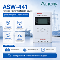 Relais de puissance inverse avec exportation solaire et protection anti-retour pour systèmes de production distribuée et installations photovoltaïques ASW-441