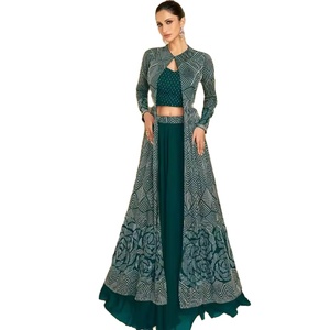 Dernière Designer Faux Georgette Broderie Travail Lehenga Choli Par Fab Zone - Product Image 1