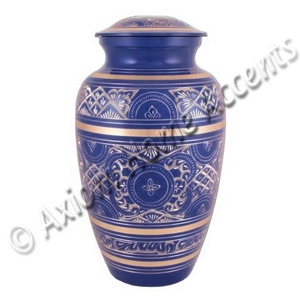 Handcrafted Brass Cremation Urn With Customizable Features and a Polished Surface for a Dignified <b>Memorial</b> by Axiom Home Accents - Product Image 4