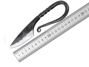 Couteau médiéval fait main en acier carbone, lame fixe, style médiéval traditionnel, pour le camping en plein air, le bushcraft, objet de collection, cadeau - Product Image 5