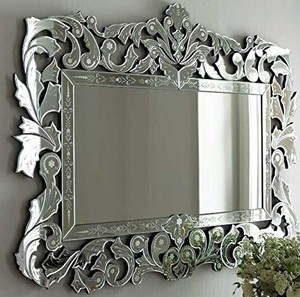 Miroir mural décoratif rond 2024, grand miroir vénitien pour la décoration intérieure, vente chaude - Product Image 1