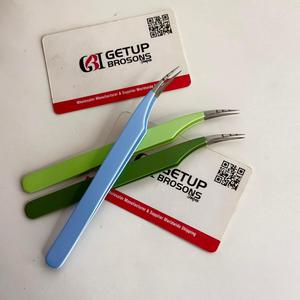 Nouvelles pinces à cils GETUP BROSONS IMPEX ultra-légères à pointe creuse découpée, anti-magnétiques, à pointe lisse, en acier inoxydable de qualité supérieure - Product Image 4