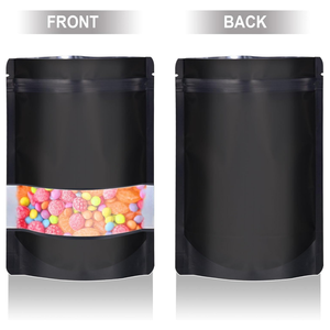 Sachet Doypack Personnalisé avec Logo de Marque, Qualité Alimentaire, Fermeture Ziplock, Fenêtre Transparente, Couleur Violette, Emballage Mylar, Vente en Gros - Product Image 1