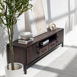 Mueble para TV Vandana <span class=keywords><strong>Novara</strong></span> Zentrix, Consola de Entretenimiento Moderna de Madera Maciza Minimalista - Product Image 3