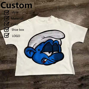 Camisetas de estilo hip-hop para hombre, de moda, con cortes ajustados, tela gruesa 100% algodón, gráficos impresos en DTG. - Product Image 5