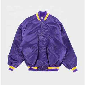 Men's Silk Winter <b>Jacket</b> <b>with</b> Stand Collar and Front Logo Eco-Friendly Breathable <b>Fleece</b> <b>Lining</b> for Outdoor Casual Use - Product Image 5