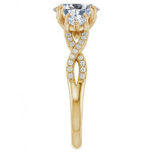 Anillo de diamantes de oro de 9k/10k/14k/18k con corte ovalado, diamante cultivado en laboratorio, estilo infinito, anillo de compromiso certificado por IGI para mujeres y niñas. - Product Image 6