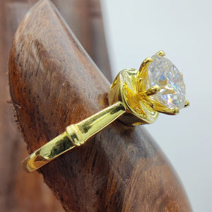 Anillo de Compromiso Clásico Solitario de Oro Blanco Sólido de 14K/18K con Diamante Cultivado en Laboratorio VVS Certificado para Aniversario de Bodas - Product Image 6