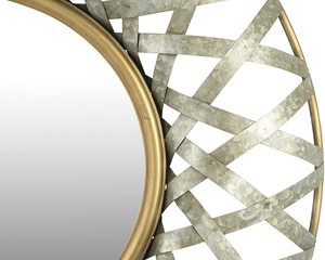 Espejo de Pared Redondo de Metal Dorado Hecho a Mano, Espejo Decorativo Artístico para Sala de Estar, Dormitorio, Decoración del Hogar, Suministro al por Mayor - Product Image 2