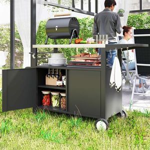 Camping BBQ Grill Cart for Outdoor Adventures - Product Image 1