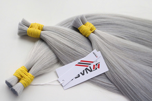 <b>NASA</b> Virgin Human Hair Bulk Super Double Drawn Bleached Blonde Full Ends European Hair Extensions - Product Image 5
