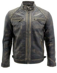 Vestes bombardier en cuir unisexe en gros, logo long sur le devant, moto, design OEM 2026 - Product Image 4