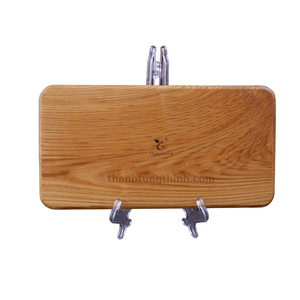 Plateau rectangulaire en bois écologique, antibactérien, sans danger pour les aliments, pour le rangement des aliments ou des bijoux, des clés, des lunettes de soleil, fabriqué au Vietnam - Product Image 1