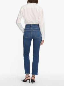 Pantalones deportivos de forro polar transpirable para mujer, de corte holgado, con logo personalizado impreso, cintura media, diseño frontal plano informal, en azul liso teñido. - Product Image 2