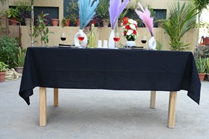 Nappe en coton tissée à la main la plus vendue – Imprimé uni moderne, écologique et personnalisable pour usage quotidien - Product Image 4