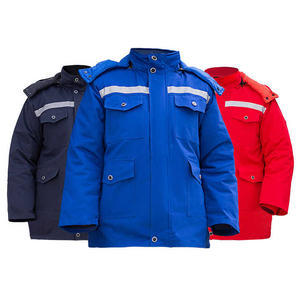 Veste d'hiver de sécurité haute visibilité en gros, veste de travail réfléchissante chaude pour la construction, veste à capuche - Product Image 5