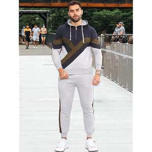 Conjunto de Chándal con Capucha para Hombre, Sudadera con Cierre Parcial, Pantalones Jogger, Logotipo Personalizado, Fabricante Mayorista de Ropa Urbana OEM ODM - Product Image 3