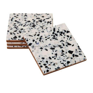 Dessous de verre en résine et bois de forme carrée design Home & Hotel Tea Juice Drink Servir Mat & Pads Vaisselle Accessoires de service - Product Image 2