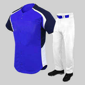 Ensemble de maillots de baseball personnalisés en gros, respirants, pour hommes adultes, vêtements de sport, uniformes 100% polyester à séchage rapide - Product Image 6