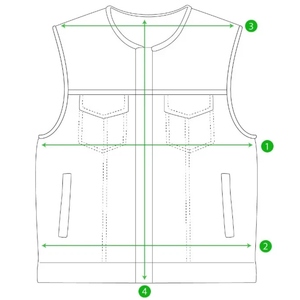 <b>Mens</b> Genuine <b>Leather</b> Motorcycle Biker <b>Vest</b> with Blue Paisley Lining Adjustable Side Straps Utility Pockets and Custom OEM Design - Product Image 5