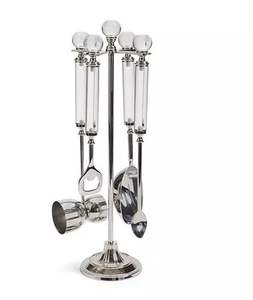 Juego de Herramientas de Bar de Acero Inoxidable Premium con Soporte, Accesorios para Cócteles, Pinzas para Hielo, Jigger, Cuchara, Abridor, Kit de Bar para el Hogar - Product Image 2