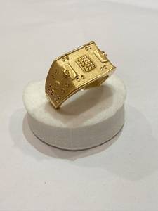 Anillo de latón chapado en oro al por mayor para hombre, con diseño llamativo, joyería de moda, regalo hecho a mano, producto a granel - Product Image 1