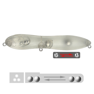 เหยื่อปลอมแบบดินสอ 103 มม. 14.8 กรัม มีเสียงกระดิ่งในตัว เหยื่อปลอมแบบแข็ง เหยื่อปลอมแบบเดินตามน้ำ เหยื่อปลอมแบบดินสอ ABS ลอยน้ำ สำหรับปลา Culter Alburnus - Product Image 5