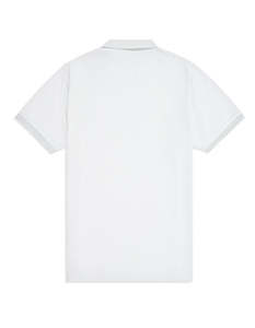 Men's <b>White</b> Short Sleeve <b>Polo</b> Shirt Regular Fit 100% Cotton Pique Fabric Casual Style Breathable Solid Color - Product Image 2