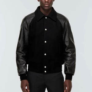 Wholesale Custom Varsity Bomber <b>Jacket</b> for Men and <b>Women</b> <b>Waterproof</b> Breathable Cotton Wool Letterman <b>Jacket</b> High Street <b>Winter</b> - Product Image 4