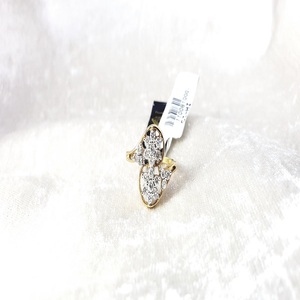 Anillo de Oro Amarillo de 14K para Mujer, Acabado Elegante, Joyería Fina, Regalo de Moda para Celebración de Bodas, Estilo Premium - Product Image 2