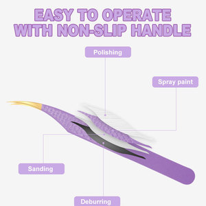 Pince à épiler pour extensions de cils, marque privée, pince à volume, pince à isolation puissante pour extensions de cils, instruments de beauté en gros - Product Image 2