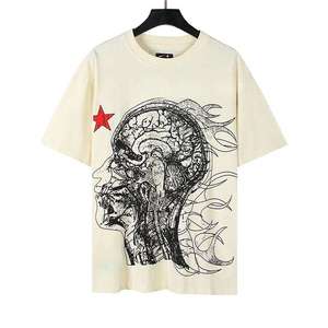Camiseta de Moda Masculina Personalizable, Transpirable, Ecológica, de Cuello en V, Manga Corta, Holgada, Lisa, con Serigrafía, 100% Algodón - Product Image 6