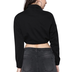 Pull à capuche en laine personnalisé pour femmes avec sweat-shirt long de style sport de conception unique et solide à fermeture éclair pour l'hiver Logo personnalisé - Product Image 5