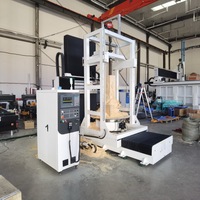 Routeur CNC vertical 5 axes de type lourd avec système de contrôle Syntec et moteur pour le travail du bois