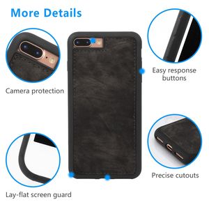 Custodia a Portafoglio Portatile per iPhone 8 Plus 2 in 1 Magnetica in Pelle con Cerniera Staccabile, 15 Scomparti per Carte e Tasca Porta Soldi - Product Image 5