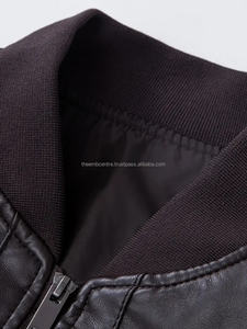 Chaqueta de moda de cuero de calidad superior para hombre, el mejor diseño con cuello levantado, precio de venta caliente, chaqueta de cuero personalizable para hombre - Product Image 3