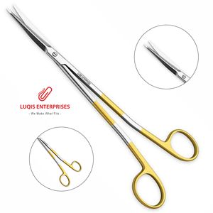 Tijeras Facelift Kaye Freeman Curvas Dentadas de Carburo de Tungsteno, Instrumento Quirúrgico de Acero Inoxidable, Herramienta Cosmética de Precisión - Product Image 1