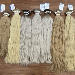 Extensiones de cabello humano virgen vietnamita con punta de queratina, color liso natural, precio de mayoreo de fábrica, listas para enviar. - Product Image 1
