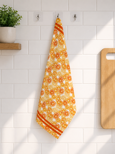 Serviette de cuisine en coton imprimée sur mesure, motif floral, torchon lavable, serviette carrée pour la maison, le restaurant, l'hôtel - Product Image 5