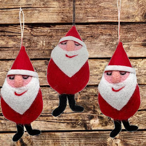 Adornos navideños al por mayor Felt Santa Ornament - Product Image 4