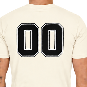 T-shirt ajusté ivoire pour homme, manches courtes, col rond, imprimé personnalisé, coupe slim, décontracté, en coton, vente en gros, streetwear, sport - Product Image 4