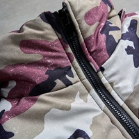 Blousons matelassés respirants et écologiques à capuche pour hommes, imprimé camouflage sur toile, design OEM 2026, pour l'hiver