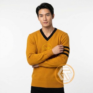 เสื้อคาร์ดิแกนแขนยาวคอวีแบบกำหนดเองได้ รุ่น GREEK TREASURES คุณภาพสูงสำหรับพี่น้องสมาคมกรีกฟี สำหรับผู้ชาย ฤดูหนาว ระบายอากาศได้ดี ผลิตจากอะคริลิก - Product Image 4