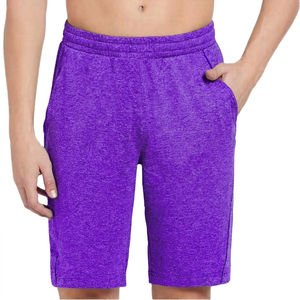 Pantalones Cortos Bermuda de Algodón Gris para Hombre, Cintura Media, Cordón Elástico, Pantalones Cortos Deportivos Casuales con Bolsillos, Tejido de Punto Transpirable - Product Image 3
