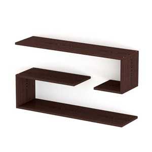 Industrial 2 Tier Metal Pipe Wall Shelf Rustic Solid Wood <b>Floating</b> Display Rack Heavy Duty Iron Frame Storage Bookshelf <b>Unit</b> - Product Image 2