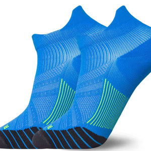 Chaussettes de sport unisexes haut de gamme personnalisées en Spandex/Nylon/Coton avec logo sur le revers, antidérapantes et solides, pour l'entraînement et les activités sportives en extérieur - Product Image 2