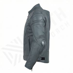 Chaqueta de Motociclista de Cuero Genuino para Hombre de la Mejor Calidad, Nueva Colección de Invierno, Chaquetas de Motocicleta con Protecciones Desmontables Personalizadas - Product Image 3