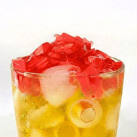 Nata de Coco de Fresa, Gelatina de Coco para Topping de Bubble Tea, Smoothies y Bebidas, Suministro a Granel, Nata de Coco Hecha en Taiwán