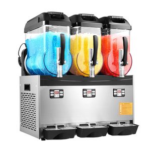 Macchina Professionale per Slushy in Acciaio Inox con Tre Vasche da 12L, Capacità 144 Bicchieri, Preparatore di Bevande Congelate 3-in-1 - Product Image 4